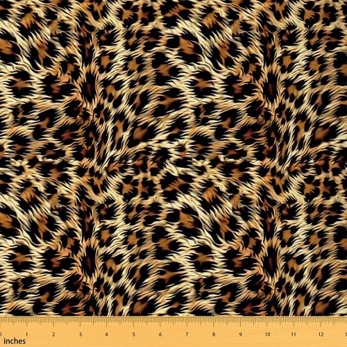 Miniatura 36 de Tela con Estampado de Leopardo por Yarda, Tela de Tapicería de Guepardo Africano Vida Silvestre para Sillas Sofá, Tela Impermeable de Piel de Animal
