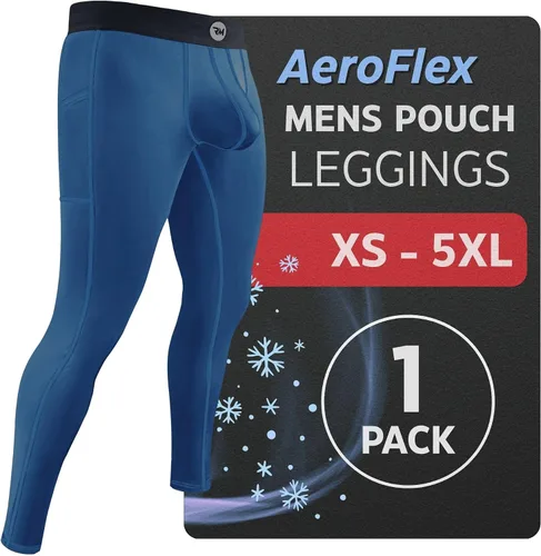 Miniatura 2 de RM Real Men ABCD Pouch Compression Pants - 1, 2 and 3 Pack, Mens Leggings, Yoga Pants, Tights, Base Layer Men Cold Weather