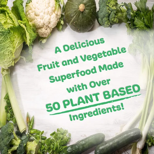 Miniatura 2 de New Vitality Royal Greens Ultra Superfood Polvo vegetal saludable con probióticos, enzimas, antioxidantes, pasto de trigo y verduras, 10.75 onzas
