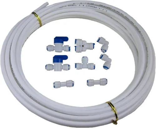 Lemoy - Accesorios de tubo de purificadores de agua de conexión rápida de 1/4 "para sistema de ósmosis inversa de agua RO (válvula de Blanco