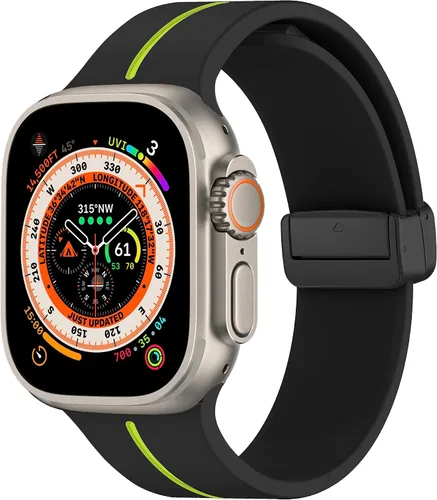 Miniatura 8 de Correa magnética para Apple Watch Ultra/2 de 1.929 in, 1.772 in, 1.732 in, 1.811 in, 1.654 in, 1.614 in, 1.575 in, correa de silicona deportiva