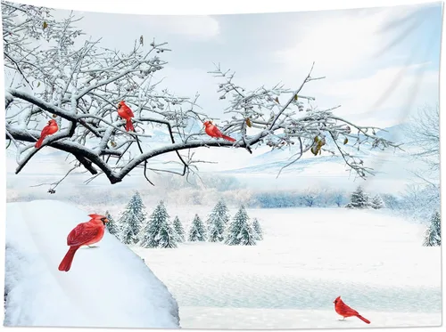 Miniatura 24 de HVEST Tapiz de cielo estrellado, nieve, montaña, para colgar en la pared, bosque de pinos, tapices para dormitorio, sala de estar, decoración