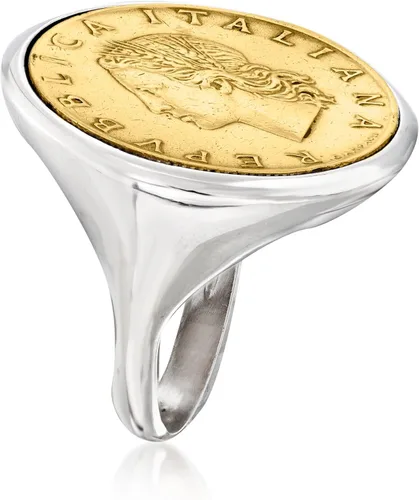 Miniatura 3 de Ross-Simons Italian Genuine 20-Lira Coin Ring in Sterling Silver