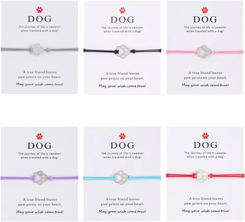 Miniatura 31 de PLwelth Pulseras de perro de cachorro para mujeres y hombres, regalos conmemorativos para amantes de las mascotas, regalos de amistad para ella, sus