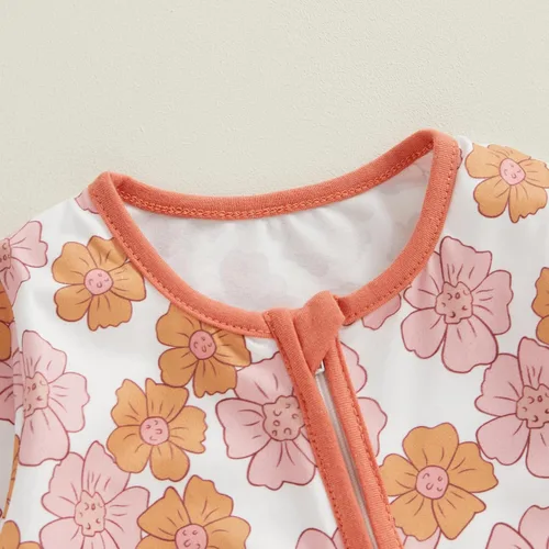 Miniatura 4 de Mameluco para bebé recién nacido, ropa de otoño de manga larga, con cremallera, mameluco de algodón orgánico de una pieza