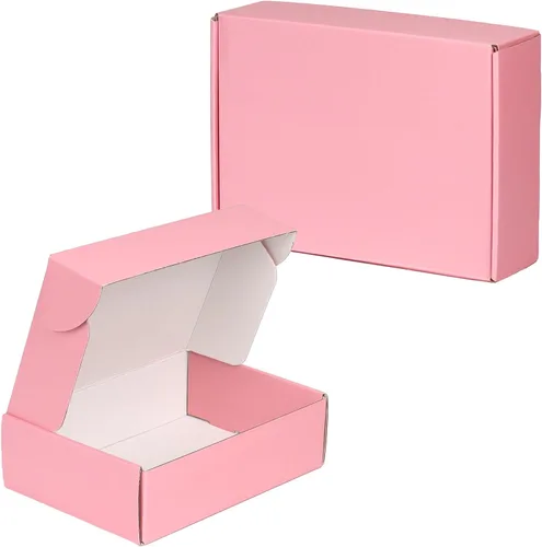 Miniatura 18 de Paquete de 30 cajas de envío pequeñas de 6 x 4 x 1.6 pulgadas, cajas de cartón corrugado rosa para embalaje, envío y correo para pequeñas empresas