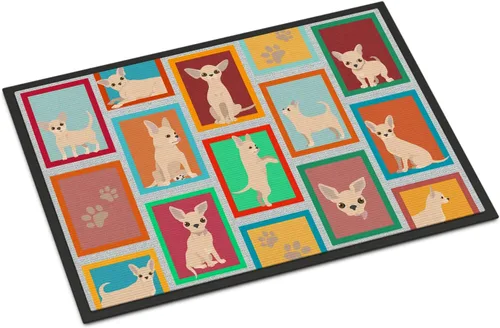 Miniatura 169 de Caroline's Treasures MLM1149MAT - Felpudo rojo Border Collie de 18 x 27 pulgadas, para interiores y exteriores, para entrada, antideslizante, Border