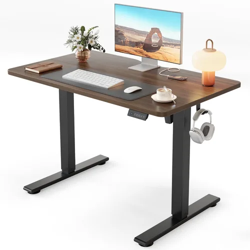 Miniatura 5 de Cubiker Escritorio de Pie de 40 x 24 Pulgadas, Mesa Eléctrica de Oficina en Casa de Altura Ajustable, Escritorio Sit-Stand con Tablero de Empalme
