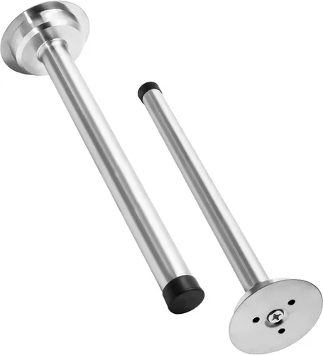 Miniatura 5 de 1 tope de puerta de 8 pulgadas, tapón de puerta largo autoadhesivo de acero inoxidable, amortiguador de sonido, tope de puerta de tornillo