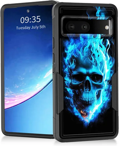 Miniatura 104 de Funda para Pixel 7a, resistente de doble capa híbrida de policarbonato duro de goma suave a prueba de golpes para Google Pixel 7A 6.1 pulgadas