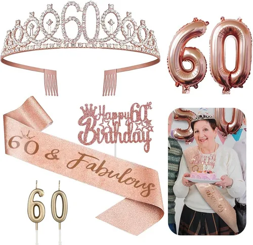 Miniatura 21 de Decoraciones de cumpleaños de 3 para ella – 5 regalos que incluyen corona de tercera tiara, banda, decoración de pasteles, globos, velas