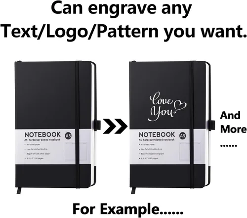 Miniatura 2 de Cuadernos personalizados con bolígrafo, cuadernos A5 personalizables con logotipo/texto/imagen grabados, diarios de escritura diaria con 192 páginas