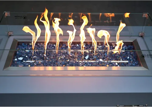 Miniatura 6 de Stanbroil - Vidrio de fuego de 10 libras – Cristal de fuego templado reflectante de 1/2 pulgada para chimenea de hoguera, azul Pacífico reflectante