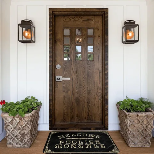 Miniatura 4 de Divertido felpudo para puerta delantera, 1 tapete de bienvenida liso para puerta delantera, decoración de otoño (talla : 19.7 x 31.5 in)