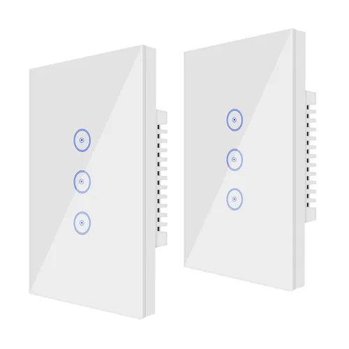 Miniatura 10 de Jinvoo Interruptor de luz táctil inteligente WiFi de pared, control remoto para teléfono inteligente, compatible con iOS y Android, con Alexa Echo