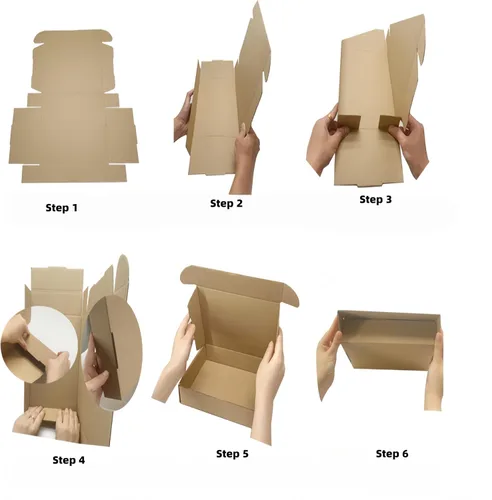Miniatura 6 de Cajas de envío pequeñas de 6 x 6 x 1 pulgadas, paquete de 50 cajas de envío de cartón corrugado, caja de correo móvil para negocios