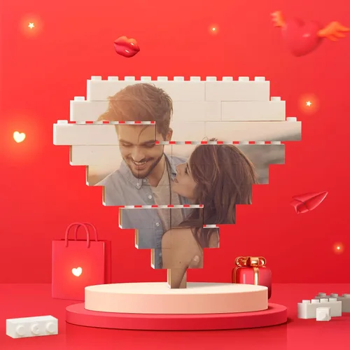 Miniatura 7 de Ladrillo de Construcción Personalizado Rompecabezas de Bloque de Foto Personalizada con Forma Vertical-Rectangular Imagen Personalizada Regalos