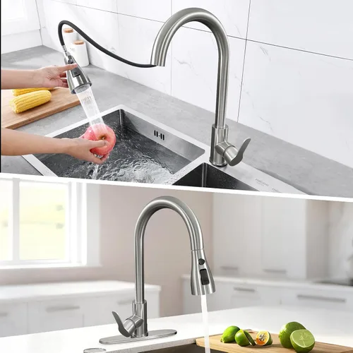 Miniatura 9 de Reemplazo de cabezal de grifo de cocina con 3 modos, cabezal rociador extraíble para grifo de cocina, reemplazo del rociador de fregadero de cocina