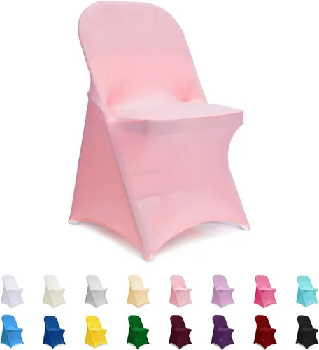 Miniatura 24 de ManMengJi Fundas para sillas plegables amarillas, fundas universales para sillas de 6 piezas, se adaptan a la mayoría de sillas plegables sin