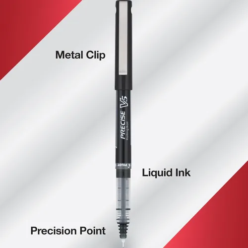 Miniatura 5 de PILOT Precise V5 Stick - Bolígrafos de tinta líquida con punta extrafina (0.5 mm.), tinta negra, paquete de 5 (26010)