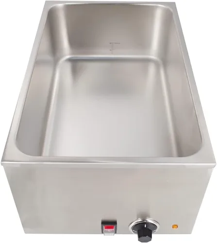 Miniatura 2 de CMI - Calentador de alimentos comercial, calentador eléctrico de sopa, tamaño de 20 x 12 pulgadas, Bain Marie de acero inoxidable, calentador
