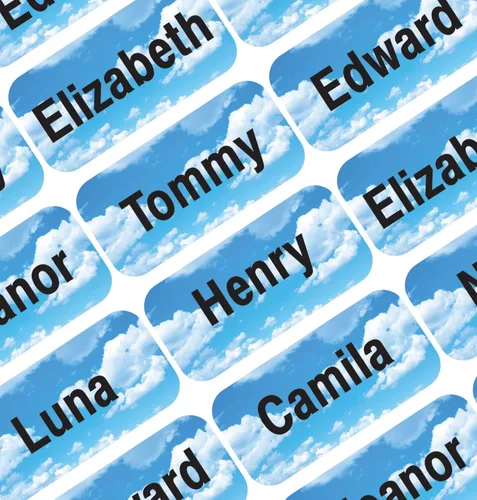 Miniatura 11 de Etiquetas de Nombre Personalizadas para Niños – 60 Etiquetas Impermeables de Pelar y Pegar para Ropa, Cajas de Almuerzo, Botellas de Agua, Bolsas