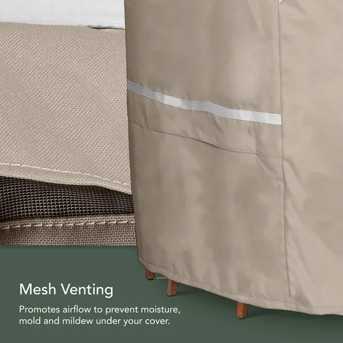 Miniatura 5 de Covermates Prestige - Funda para silla de exterior, 900D resistente al agua, protección para muebles de patio con dobladillo con cordón, correas