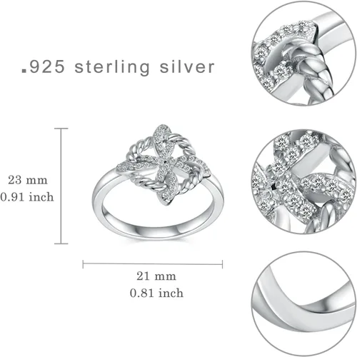 Miniatura 6 de Anillo de nudo de bruja de plata de ley 925, anillos celtas para mujer, anillo de nudo de amor, joyería de bruja, regalo de cumpleaños para amante