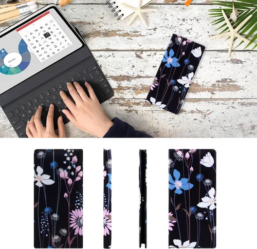 Miniatura 24 de HUA ANGEL Billetera para mujer, ultra delgada y delgada, con bloqueo RFID, tarjetero de crédito, doble embrague, carteras largas, regalo para A-ámbar