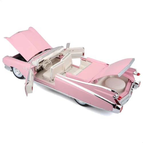 Miniatura 3 de 1959 Cadillac Eldorado Biarritz Convertible, Rosa - Maisto Premiere 36813-Modelo de coche de juguete de metal fundido a escala 1/18 por Maisto