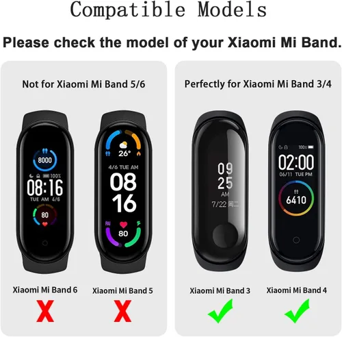 Miniatura 2 de Paquete de 3 bandas para Xiaomi Mi Band 4 y Mi Band 3, correas deportivas de repuesto de silicona suave para Xiaomi Mi Band 4 y 3 Fitness Tracker