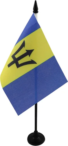 Miniatura 87 de Bandera de mesa de Anguila de 4 x 6 pulgadas, bandera de escritorio británica de Anguila, 5.9 x 3.9 in, palo y base de plástico negro AZ FLAG