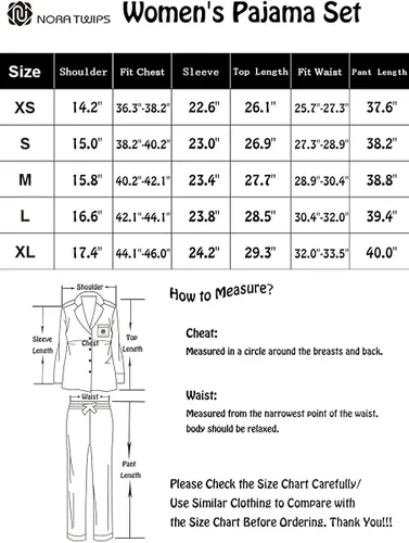 Miniatura 6 de N Nora Twips - Pijama suave de manga larga para mujer con botones, tallas XS-XXL