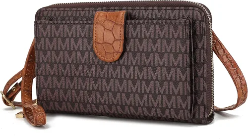 Miniatura 21 de MKF Collection Bolso cruzado para mujer, diseño de mensajero, cartera de mano