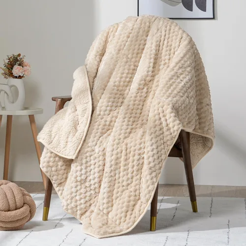 Miniatura 15 de Wemore Manta con peso de forro polar para adultos (48 x 72 pulgadas, 15 libras, negra), manta pesada de sherpa suave y acogedora de doble cara