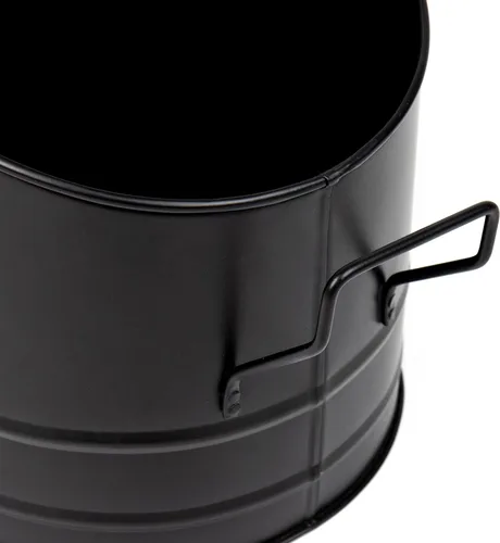 Miniatura 4 de Mind Reader Cubo para cenizas para chimenea, capacidad de 6 L (1.5 galones), estufa de leña, accesorios para chimenea, metal, 9 pulgadas de largo x