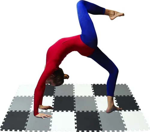Miniatura 5 de XMTMMD - Piezas de tapete de EVA ideales para hacer ejercicio o como azulejos para el equipo de entrenamiento en gimnasios, Negro
