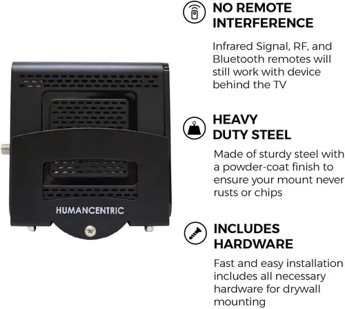 Miniatura 4 de HumanCentric Soporte para caja de cable y módem, soporte de pared ajustable para dispositivos pequeños y anchos, cajas de cable, módems