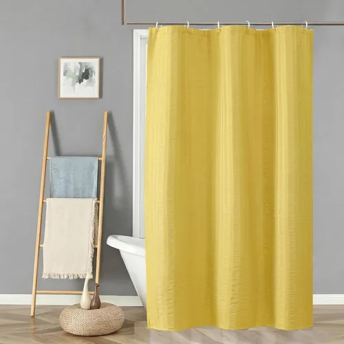 Aiyufeng Moga Lemon Yellow Shower Curtain, 3D Design Fabric Shower Curtains, Premium Spa Quality Modern Shower Curtains for Bathroom, 36"x72", Lemon
