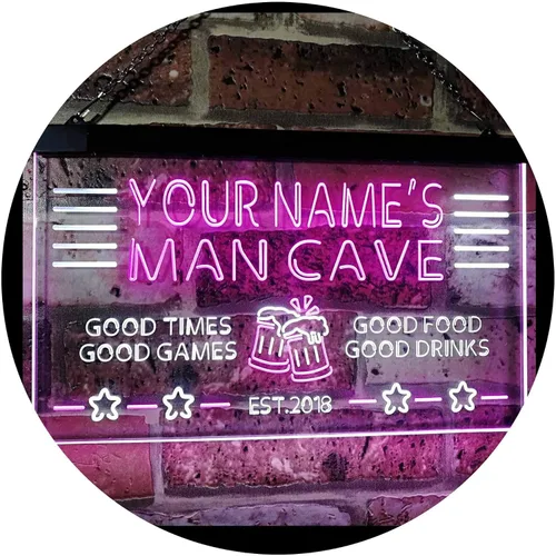Miniatura 21 de ADVPRO Letrero de neón LED multicolor personalizado con texto en inglés "Man Cave Home Bar Est. Year", 32 x 24 pulgadas st4s86-x0012a-tm-c Varios