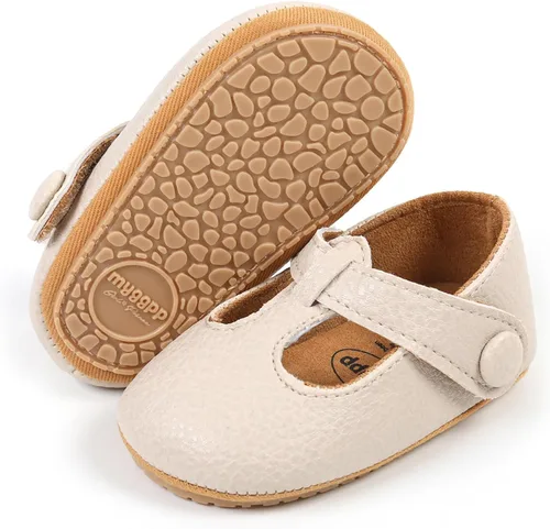 Miniatura 5 de SOFMUO Zapatos deportivos de cuero con cordones para bebés, niños y niñas, suela de goma suave, mocasines Oxford para recién nacidos