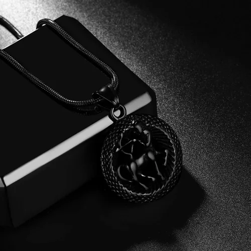 Miniatura 2 de Hipunk Collar de 12 constelaciones, signo de estrella del zodiaco, colgante de horóscopo, acero inoxidable 316L, regalo de cumpleaños para hombres