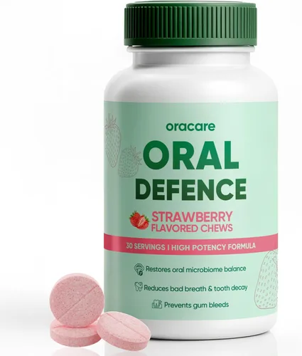 Oracare Defensa Oral – Suplemento de Probióticos Orales para el Equilibrio del Microbioma · Apoya Aliento Fresco, Comodidad de las Encías y Dientes