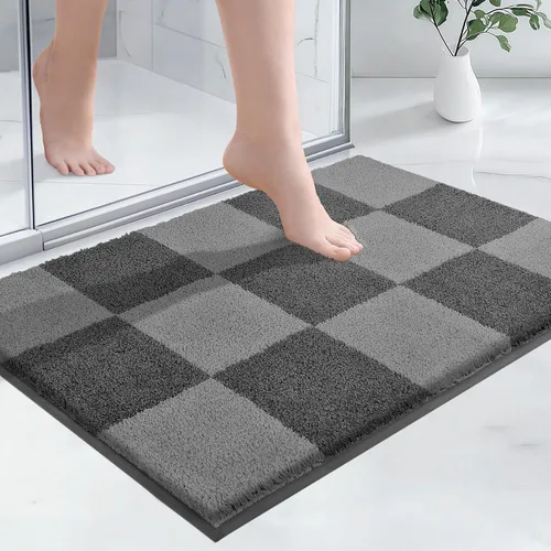 Miniatura 9 de PURRUGS Alfombra de baño antideslizante lavable a máquina 20 x 30 pulgadas, tapete de baño súper absorbente y de secado rápido, alfombra de baño