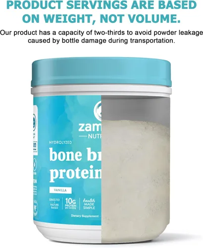 Miniatura 7 de Zammex Polvo de Proteína de Caldo de Hueso, Carne de Res Alimentada con Pasto Puro, Polvo de Proteína de Vainilla, Suplemento de Colágeno