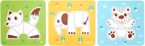 Miniatura 3 de Exclusivo juego de rompecabezas de Learning Curve My First Animals de Amazon para niños, multicolor