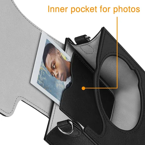 Miniatura 5 de Fintie Funda protectora para cámara instantánea Fujifilm Instax Mini 40 – Funda de piel vegana premium con correa ajustable extraíble