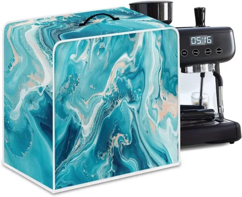 Miniatura 44 de DISNIMO Cubierta antipolvo para cafetera de mariposa azul, fundas para máquina de hacer café de cocina con mango superior, cubierta