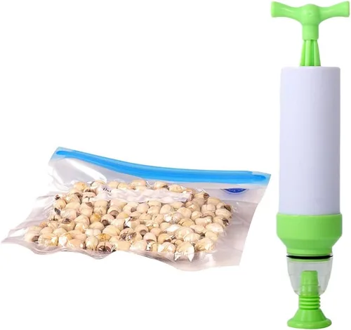 Miniatura 9 de Bolsa de vacío manual Succión Sello de alimentos Bolsa de almacenamiento Herramienta de compresión Bolsa de vacío Aire de succión