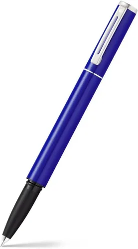 Sheaffer Bolígrafo roller de gel azul brillante Pop con ribete cromado